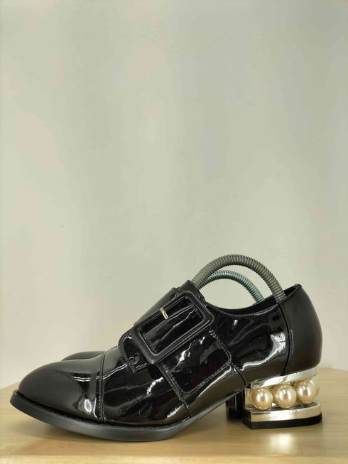 ジェフリーキャンベル Jeffrey Campbell パールヒール エナメル モンクシューズ レディース JPN:37