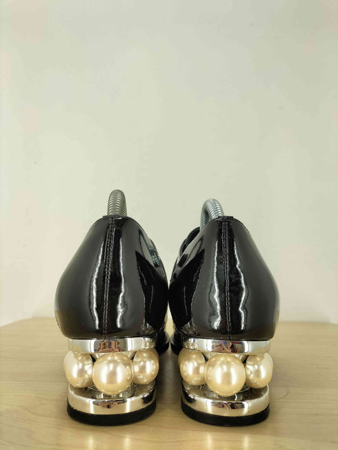 ジェフリーキャンベル Jeffrey Campbell パールヒール エナメル モンクシューズ レディース JPN:37