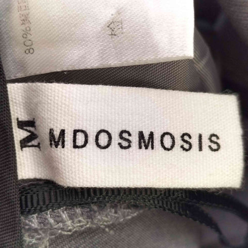 mdosmosis フェイクレザーベルト ワイドシルエット 2タック スラックスパンツ レディース M