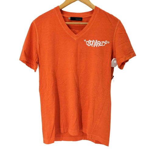 ディースクエアード DSQUARED2 ロゴプリント VネックTシャツ メンズ JPN:S