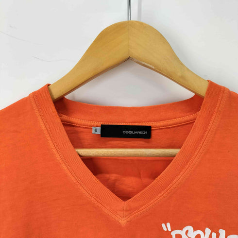 ディースクエアード DSQUARED2 ロゴプリント VネックTシャツ メンズ JPN:S