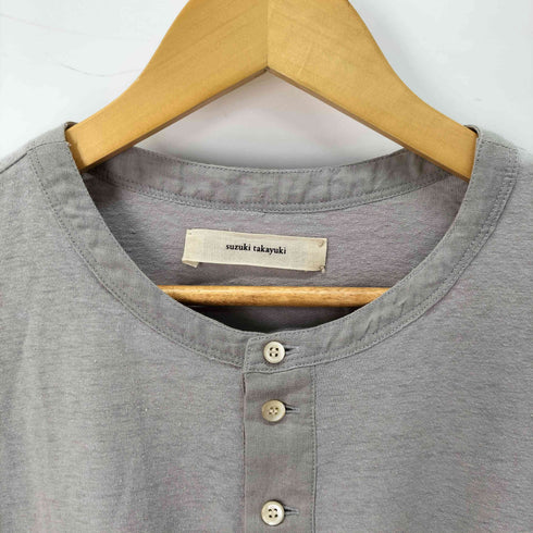 スズキタカユキ suzuki takayuki 半袖ヘンリーネックTシャツ メンズ