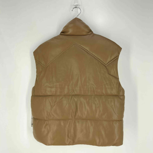 ザラ ZARA フェイクレザー 中綿ベスト レディース import:XS