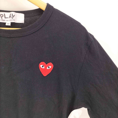 プレイコムデギャルソン PLAY COMME des GARCONS AD2021 ハートワッペン L/S クルーネック Tシャツ メンズ JPN:M