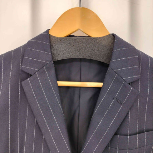 HARRISONS OF EDINBURGH ピンストライプ シングルテーラードジャケット レディース