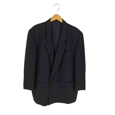 コムデギャルソンオムプリュス COMME des GARCONS HOMME PLUS 80s ストライプ ウール ダブルブレスト テーラードジャケット メンズ JPN:S