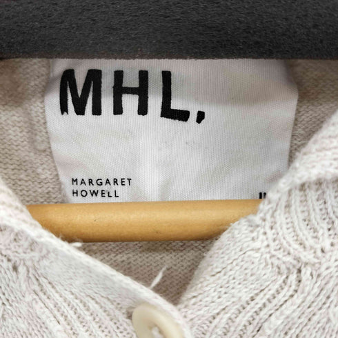 エムエイチエル MHL. ピリング加工 リネン混 コットンニット 半袖ポロシャツ レディース 2
