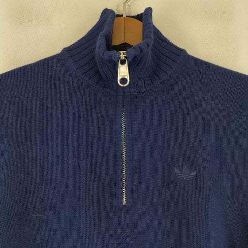 アディダスオリジナルス adidas Originals Knit half-zip dark blue レディース import:M
