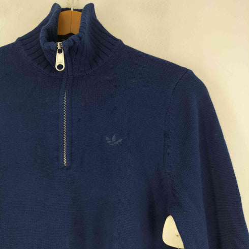アディダスオリジナルス adidas Originals Knit half-zip dark blue レディース import:M