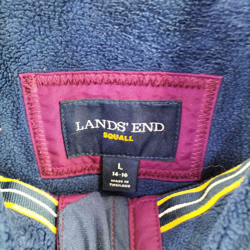 ランズエンド LANDS END キルティングフリースライナー 中綿ナイロンシェルジャケット メンズ import:L