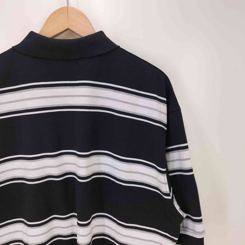 キャルトップ CALTOP ボーダー柄 鹿の子ポロシャツ メンズ JPN:M