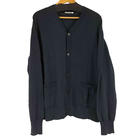 オーラリー AURALEE WRINKLED DRY COTTON KNIT CARDIGAN メンズ JPN:4