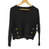 タラジャーモン TARA JARMON Pull Promesse Noir en laine 金釦 Vネックニット レディース