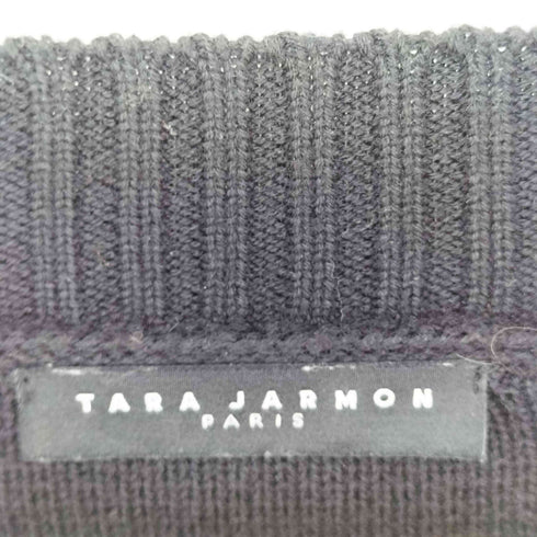 タラジャーモン TARA JARMON Pull Promesse Noir en laine 金釦 Vネックニット レディース