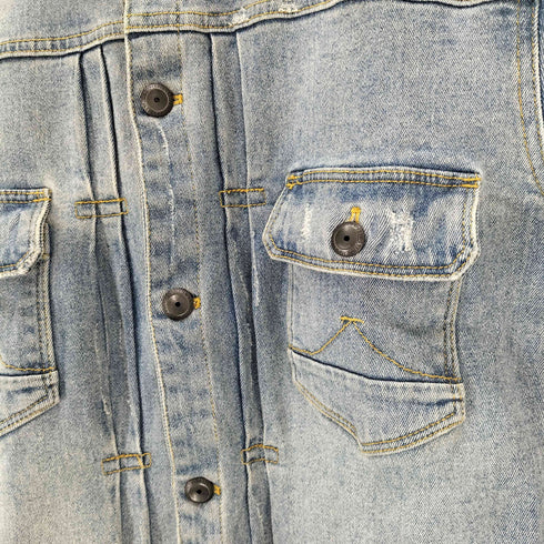 ニーキューイチニーキューゴーオム 291295=HOMME ダメージ加工 デニムジャケット メンズ 3