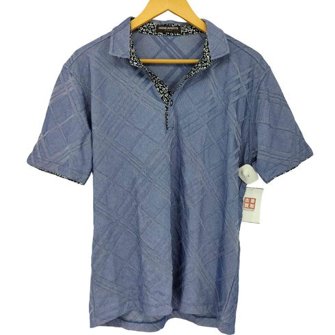 ハイダウェイニコル HIDEAWAYS NICOLE バイヤスチェックスキッパー半袖ポロシャツ メンズ EUR:50