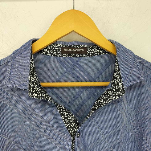 ハイダウェイニコル HIDEAWAYS NICOLE バイヤスチェックスキッパー半袖ポロシャツ メンズ EUR:50