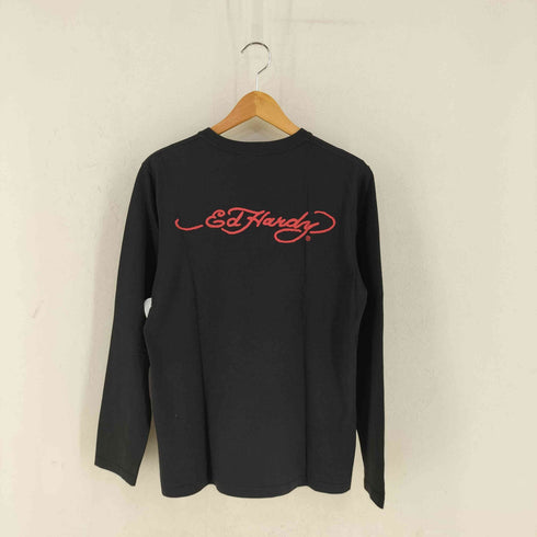 エドハーディー Ed Hardy プリント デザイン ロングスリーブTシャツ Y2K レディース import:M