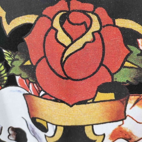 エドハーディー Ed Hardy プリント デザイン ロングスリーブTシャツ Y2K レディース import:M