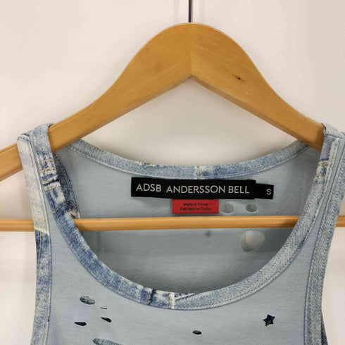 ADSB ANDERSSON BELL ダメージ デニムプリントタンクトップ レディース S