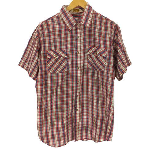 KING SPORT コットンポリ レギュラーカラーS/S チェックシャツ メンズ JPN:L
