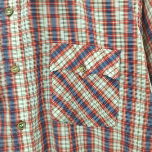KING SPORT コットンポリ レギュラーカラーS/S チェックシャツ メンズ JPN:L
