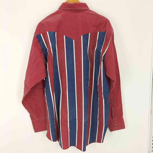 ラングラー Wrangler 80-90S REGULAR FIT L/S ストライプシャツ メンズ 171/2-36
