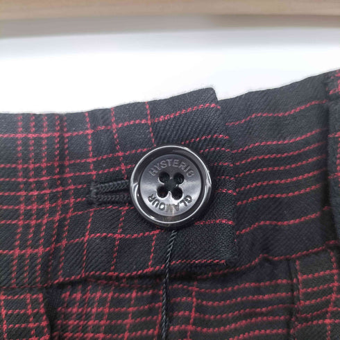 ヒステリックス HYSTERICS リネン チェック クロップド ワイド パンツ レディース JPN:S