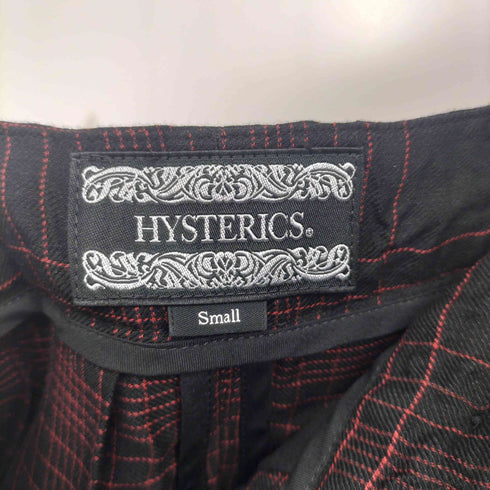 ヒステリックス HYSTERICS リネン チェック クロップド ワイド パンツ レディース JPN:S
