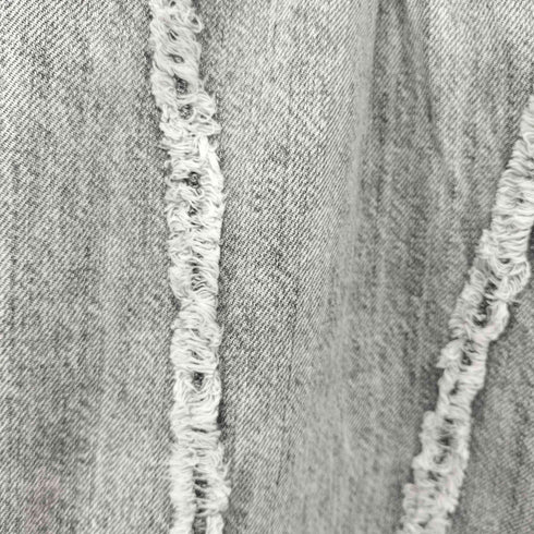 ニコアンド niko and... 24AW FRINGE WIDE DENIM フリンジ ワイド デニム パンツ レディース JPN:L