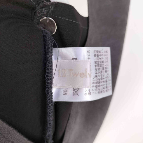 トゥエルブアジェンダ 12Twelve Agenda Vネック フェイクスエード ジャンスカ レディース JPN:M