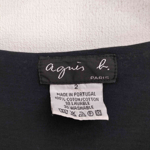 アニエスベー agnes b. ポルトガル製 ヘンリーネック レースカットソー レディース 2