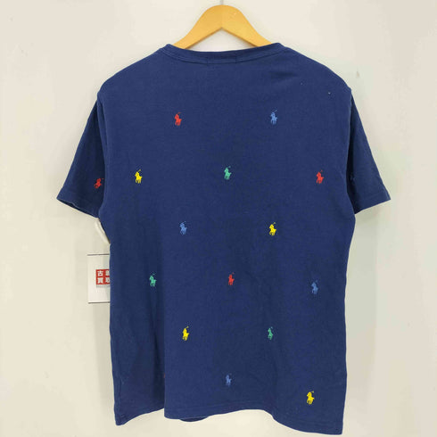 ポロラルフローレン POLO RALPH LAUREN カラフルポニー刺繍 鹿の子 コットン Tシャツ メンズ import:L