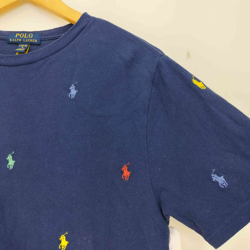 ポロラルフローレン POLO RALPH LAUREN カラフルポニー刺繍 鹿の子 コットン Tシャツ メンズ import:L