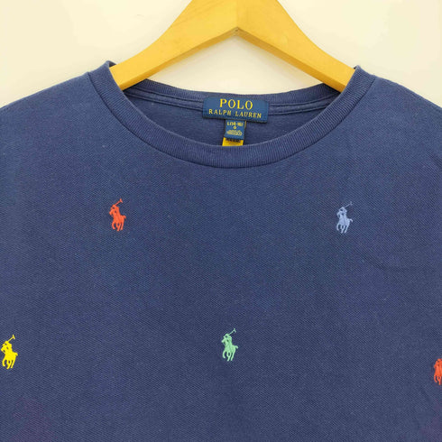 ポロラルフローレン POLO RALPH LAUREN カラフルポニー刺繍 鹿の子 コットン Tシャツ メンズ import:L