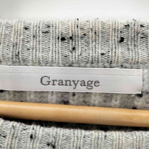 グランヤージュ Granyage ラグラン プリントカシミヤニット メンズ 38