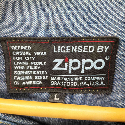 ジッポ ZIPPO ジップアップデニムシャツ メンズ JPN:L