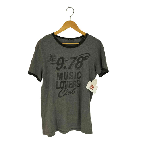 ディーゼル DIESEL ダメージ加工 リンガーTシャツ レディース M