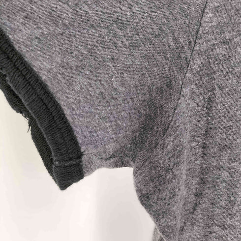 ディーゼル DIESEL ダメージ加工 リンガーTシャツ レディース M