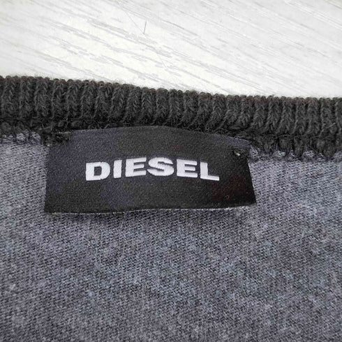 ディーゼル DIESEL ダメージ加工 リンガーTシャツ レディース M