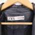 ザラ ZARA フェイクレザー ボタンレス チェスターコート レディース import:M