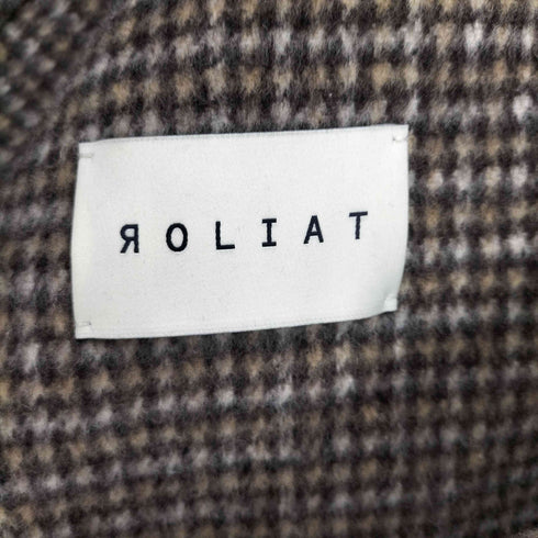 ROLIAT 千鳥格子 スタンドカラーコート メンズ 48