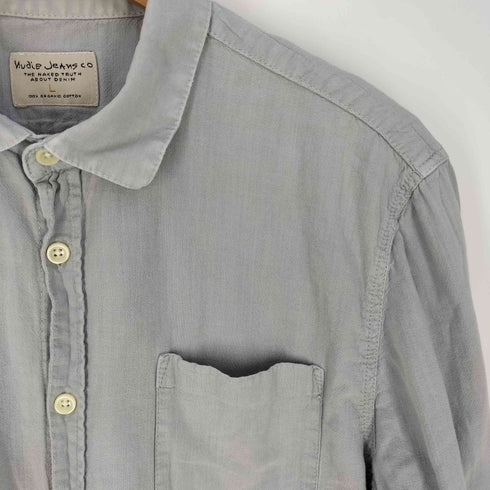 ヌーディージーンズ Nudie Jeans henry BATISTE GARMENT DYE レギュラーカラーシャツ メンズ import:L