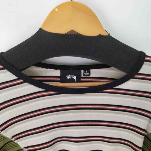ステューシー Stussy Mixed Stripe ボーダー カットソー レディース import:L