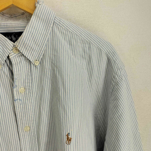 ラルフローレン RALPH LAUREN 90S YARMOUTH ポニー刺繍 ストライプ L/S ボタンダウンシャツ メンズ 17-34