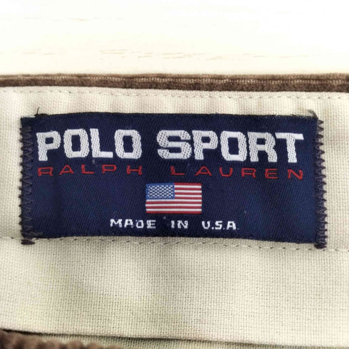 ポロスポーツラルフローレン POLO SPORT RALPH LAUREN 90s USA製 TALONジップ 太畝 コーデュロイワイドパンツ メンズ