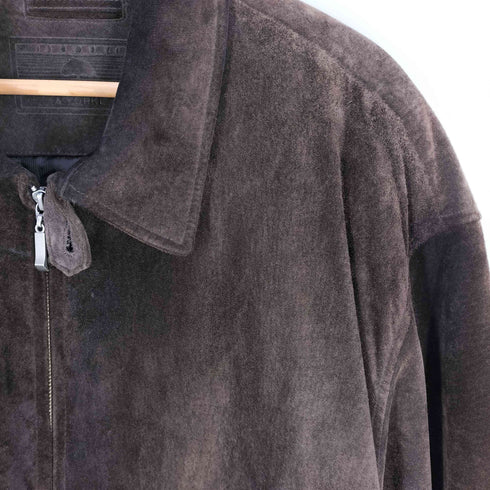 ラウンドツリーアンドヨーク roundtree&yorke スエード パテッドブルゾン メンズ import:XL