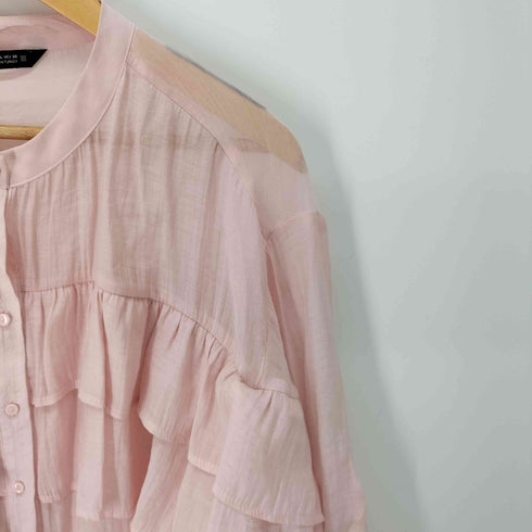 ザラ ZARA フリルロマンティックブラウス レディース import:L