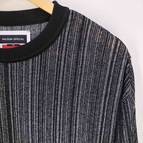 メゾンスペシャル MAISON SPECIAL 25SS Prime-Over Gradation Short Sleeve Crew Neck Knit T-Shirt プライムオーバーグラデーションショートスリーブクルーネックニットTシャツ メンズ JPN:1