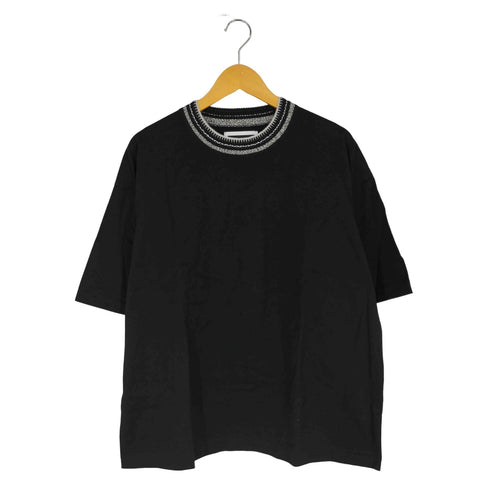 メゾンスペシャル MAISON SPECIAL 25SS Prime-Over Collar Knit Combination Crew Neck T-shirt プライムオーバーカラーニットコンビネーションクルーネックTシャツ メンズ JPN:1